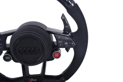 Volant Sport Audi RS3 RSQ3 A3 S3 A4 A5 8Y 2014-2024 Carbone V3 - packshot studio - Becquet Voiture