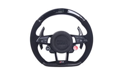 Volant Sport Audi RS3 RSQ3 A3 S3 A4 A5 8Y 2014-2024 Carbone V3 - vue de face - Becquet Voiture