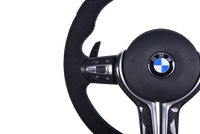 Volant Sport BMW Série F Carbone Alcantara LED V3 - installé sur véhicule - Becquet Voiture