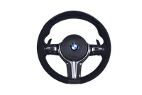 Volant Sport BMW Série F Carbone Alcantara LED V3 - vue de face - Becquet Voiture