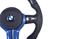 BMW F Series Forged Carbon Leather LED Sport Steering Wheel - fitting detail - Becquet Voiture