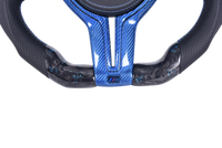 BMW F Series Forged Carbon Leather LED Sport Steering Wheel - fitted on vehicle - Becquet Voiture