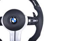 Forged Carbon BMW F Series Sport Steering Wheel LED - studio packshot - Becquet Voiture