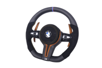 Volant Sport BMW Série F Carbone Mat Alcantara - vue arrière - Becquet Voiture