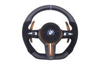 Volant Sport BMW Série F Carbone Mat Alcantara - vue de face - Becquet Voiture