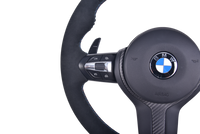 Volant Sport BMW Série F Cuir Alcantara Carbone V5 - installé sur véhicule - Becquet Voiture