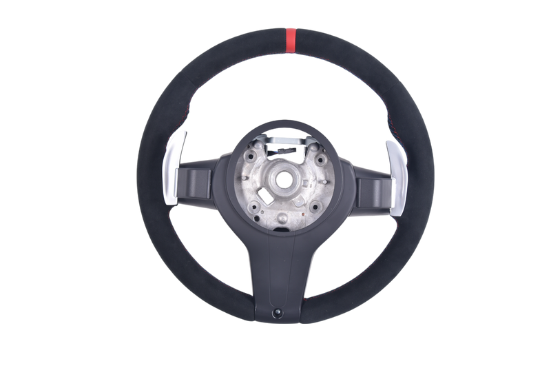 Volant Sport BMW Série F Cuir Alcantara Carbone V5 - vue rapprochée - Becquet Voiture