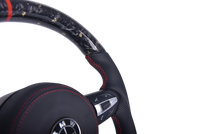 Volant Sport BMW Série F Fibre Carbone Cuir Alcantara - vue rapprochée - Becquet Voiture