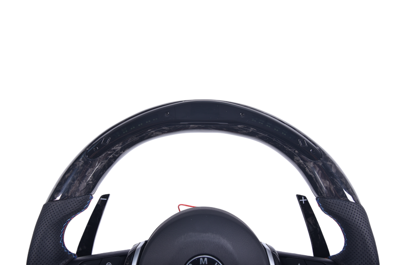 Volant Sport BMW Série F Fibre Carbone LED V4 - vue arrière - Becquet Voiture