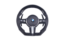 Volant Sport BMW Série F Fibre Carbone LED V4 - vue de face - Becquet Voiture