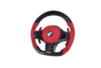 Volant Sport BMW Série G Carbone Forgé Alcantara Rouge - vue arrière - Becquet Voiture