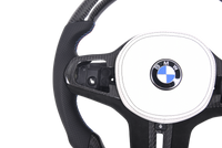 Volant Sport BMW Série G Cuir Alcantara Carbone V2 - vue arrière - Becquet Voiture