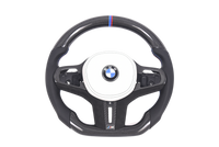 Volant Sport BMW Série G Cuir Alcantara Carbone V2 - vue de face - Becquet Voiture
