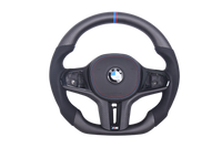 Volant Sport BMW Série G Cuir Mat Carbone - vue de face - Becquet Voiture