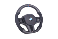 Volant Sport BMW Série G Cuir Mat Carbone - vue de profil - Becquet Voiture