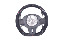 Volant Sport BMW Série G Fibre Carbone Alcantara LED - vue de dessus - Becquet Voiture