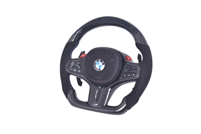 Volant Sport BMW Série G G80 G82 G83 Carbone Alcantara LED - vue arrière - Becquet Voiture