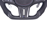 Volant Sport BMW Série G G80 G82 G83 Carbone Alcantara LED - vue de trois-quarts - Becquet Voiture