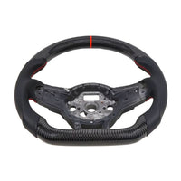 Volant sport méplat VW Golf 7 cuir/carbone 2012-2021 - vue arrière 2 - Becquet Voiture