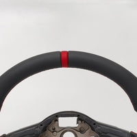 Volant sport méplat VW Polo 6 Phase 1 cuir/carbone 2017-2021 - en situation - Becquet Voiture