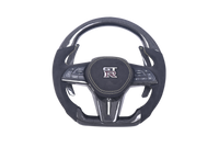 Volant Sport Nissan GT-R Phase 2 2016-2024 Carbone Alcantara - vue de face - Becquet Voiture