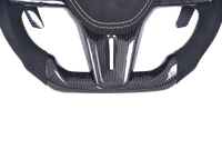 Volant Sport Nissan GT-R Phase 2 2016-2024 Carbone Alcantara - vue de trois-quarts - Becquet Voiture