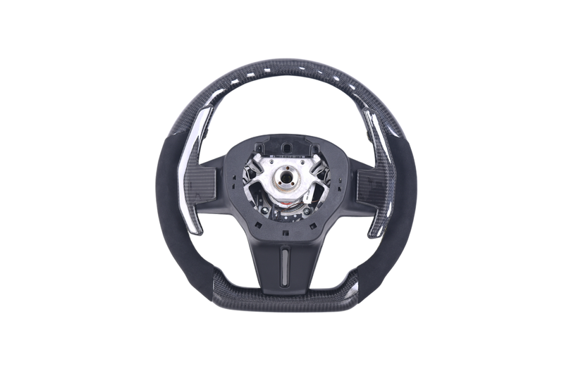 Volant Sport Nissan GT-R Phase 2 2016-2024 Carbone Alcantara - vue rapprochée - Becquet Voiture