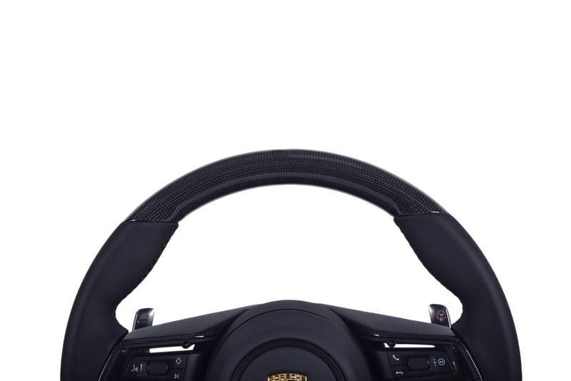 Volant Sport Porsche Macan Cayenne Cuir Alcantara 2015-2024 - vue arrière - Becquet Voiture