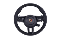 Volant Sport Porsche Macan Cayenne Cuir Alcantara 2015-2024 - vue de face - Becquet Voiture