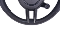 Volant Sport Porsche Macan Cayenne Cuir Alcantara 2015-2024 - vue de trois-quarts - Becquet Voiture