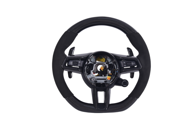Volant Sur Mesure Porsche Macan Cayenne 2015-2024 - vue de face - Becquet Voiture