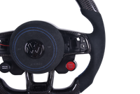 Custom Carbon Fiber Alcantara LED Steering Wheel for Volkswagen Golf 7 - studio packshot - Becquet Voiture