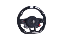 Custom Carbon Fiber Alcantara LED Steering Wheel for Volkswagen Golf 7 - side view - Becquet Voiture