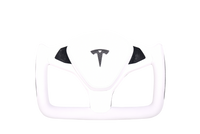 Volant Tesla Model S Plaid Cuir Carbone Personnalisé - vue de face - Becquet Voiture