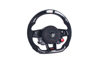 Volant Volkswagen Golf 7 Carbone Forgé Alcantara LED - vue de profil - Becquet Voiture
