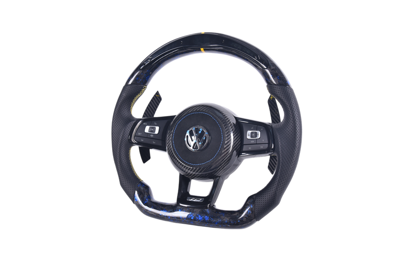 Volant Volkswagen Golf 7 R Carbone Forgé LED - vue arrière - Becquet Voiture