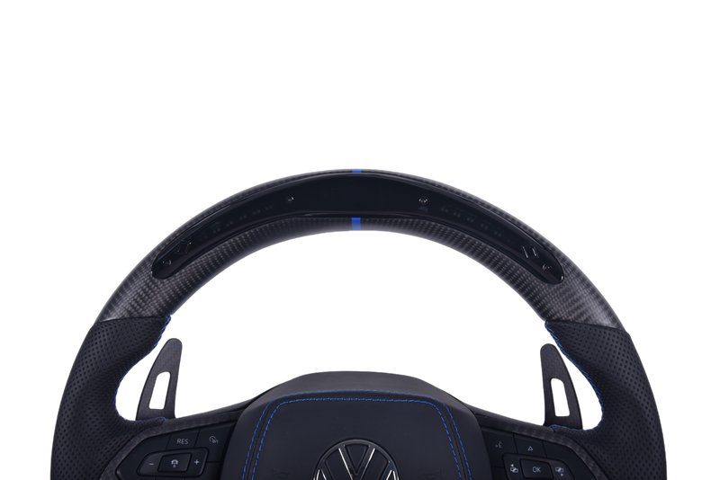 Volant Volkswagen Golf 8 Carbone Cuir LED 2020-2024 - vue arrière - Becquet Voiture