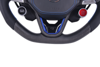 Volant Volkswagen Golf 8 Carbone Cuir LED 2020-2024 - vue de trois-quarts - Becquet Voiture