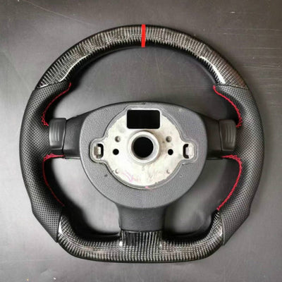 Volant VW Golf 5 GTI R32 Carbone Cuir - installé sur véhicule - Becquet Voiture