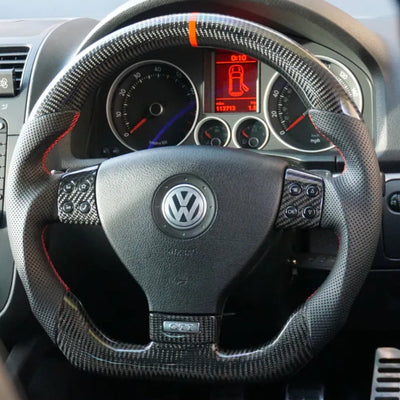 Volant VW Golf 5 GTI R32 Carbone Cuir - vue arrière - Becquet Voiture