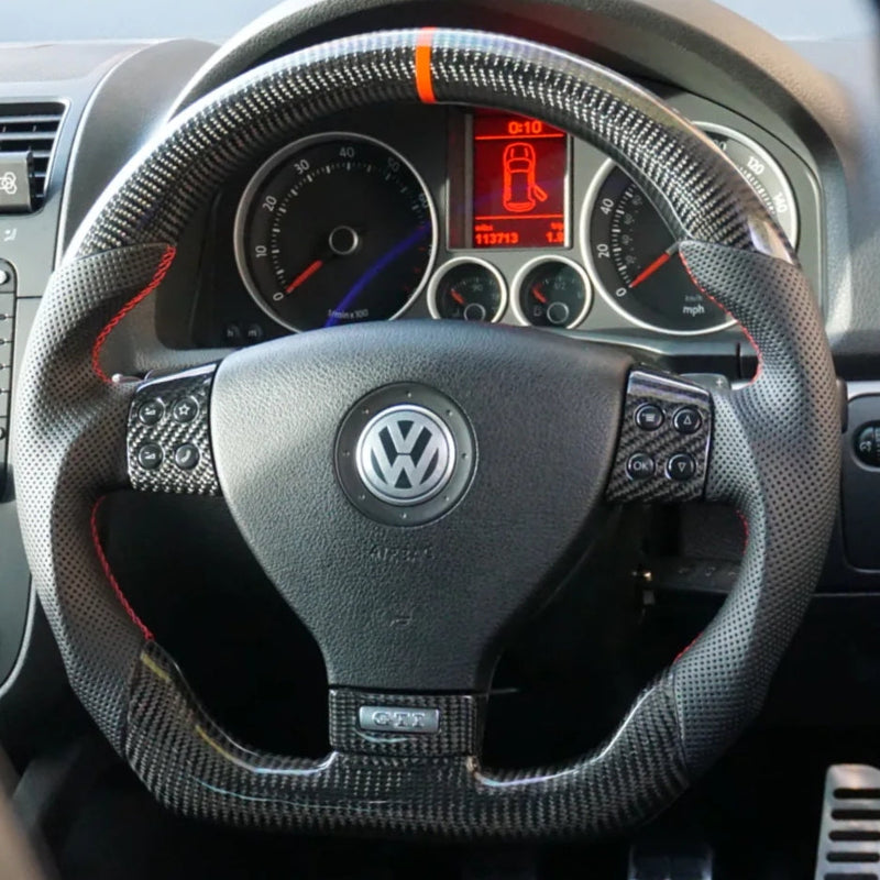 Volant VW Golf 5 GTI R32 Carbone Cuir - vue arrière - Becquet Voiture