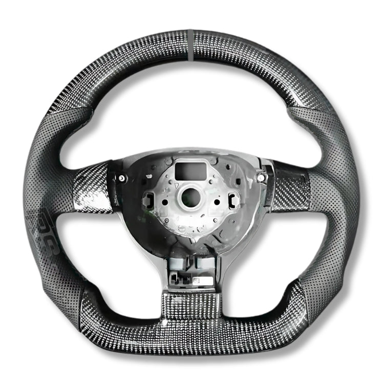 Volant VW Golf 5 GTI R32 Carbone Cuir - vue de dessus - Becquet Voiture
