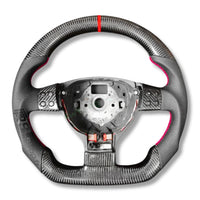 Volant VW Golf 5 GTI R32 Carbone Cuir - vue de face 2 - Becquet Voiture