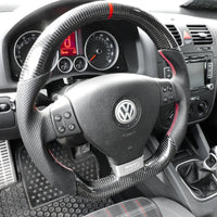 Volant VW Golf 5 GTI R32 Carbone Cuir - vue de profil - Becquet Voiture