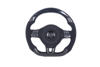 Volant VW Golf 6 Carbone Alcantara LED - vue de face - Becquet Voiture