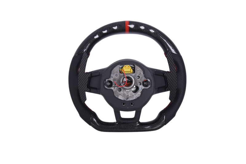 Volant VW Golf 7 Carbone Cuir LED GTD GTI R - en situation - Becquet Voiture