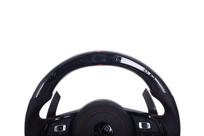 Volant VW Golf 7 Carbone Cuir LED GTD GTI R - vue arrière - Becquet Voiture