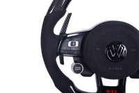 Volant VW Golf 7 GTI Cuir Alcantara Carbone - installé sur véhicule - Becquet Voiture