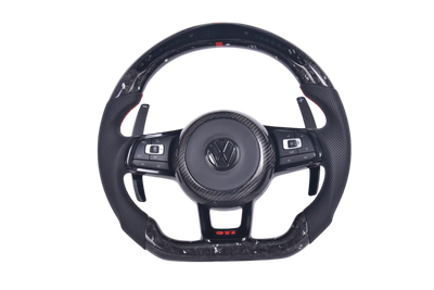 Volant VW Golf 7 GTI R Carbone Forgé - vue de face - Becquet Voiture