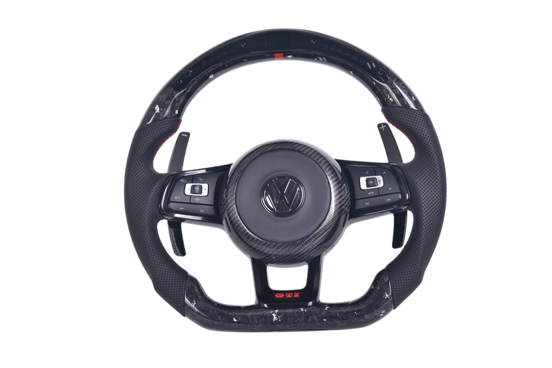 Volant VW Golf 7 GTI R Carbone Forgé - vue de face - Becquet Voiture